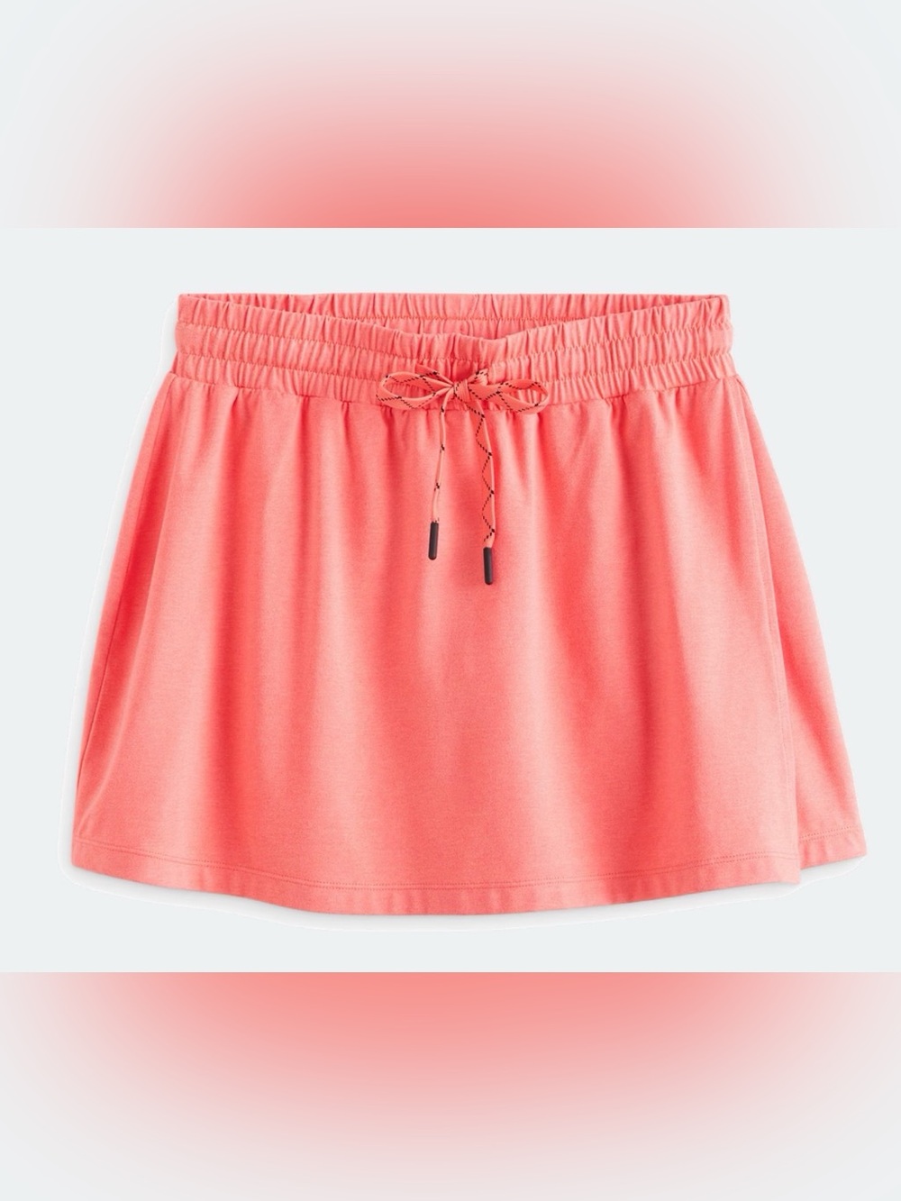 Coral Drawstring Waist Skort